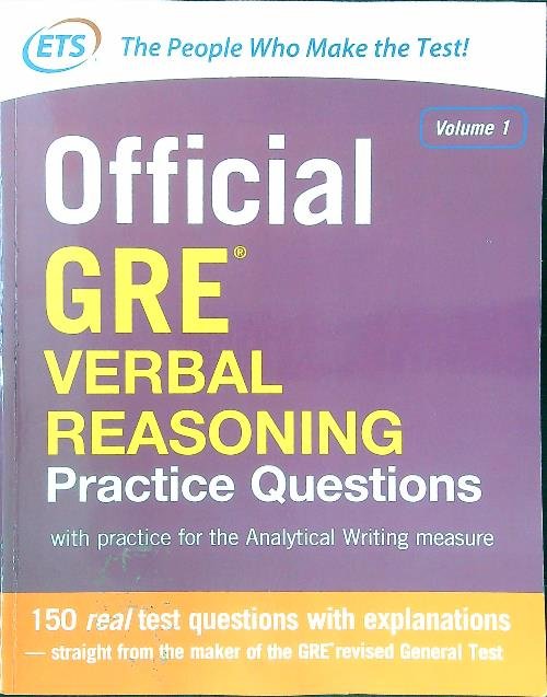 Official GRE Verbal Reasoning Practice Questions vol. 1