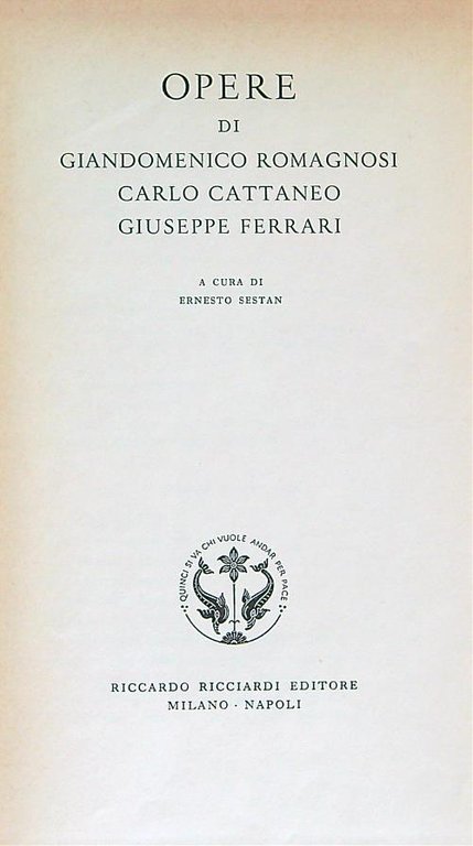 Opere di Giandomenico Romagnosi Carlo Cattaneo Giuseppe Ferrari | Immagine Gallery 2