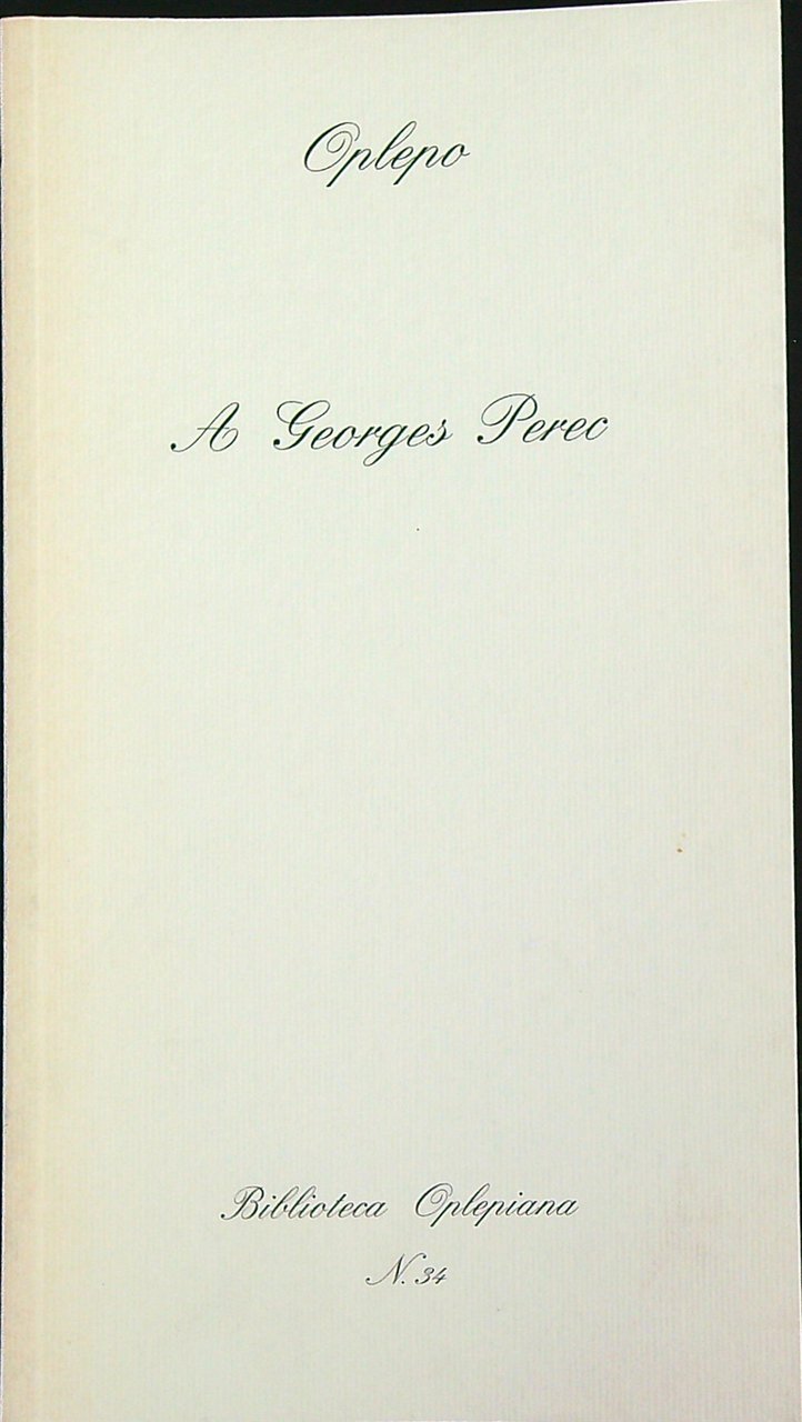 Oplepo A georges perec | Immagine principale