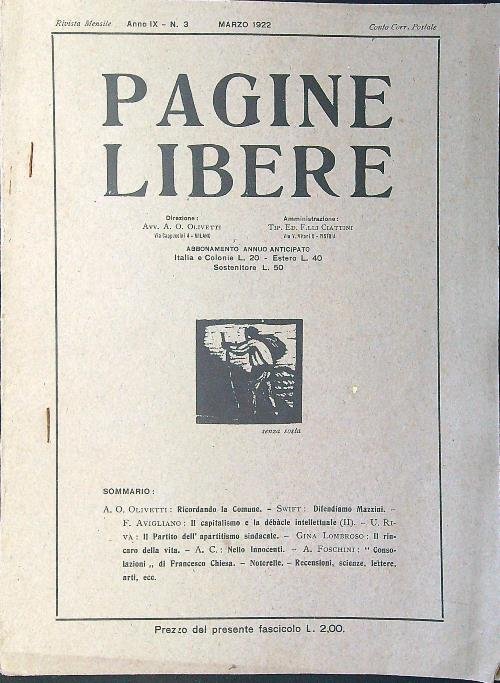 Pagine libere n. 3/marzo 1922 | Immagine principale