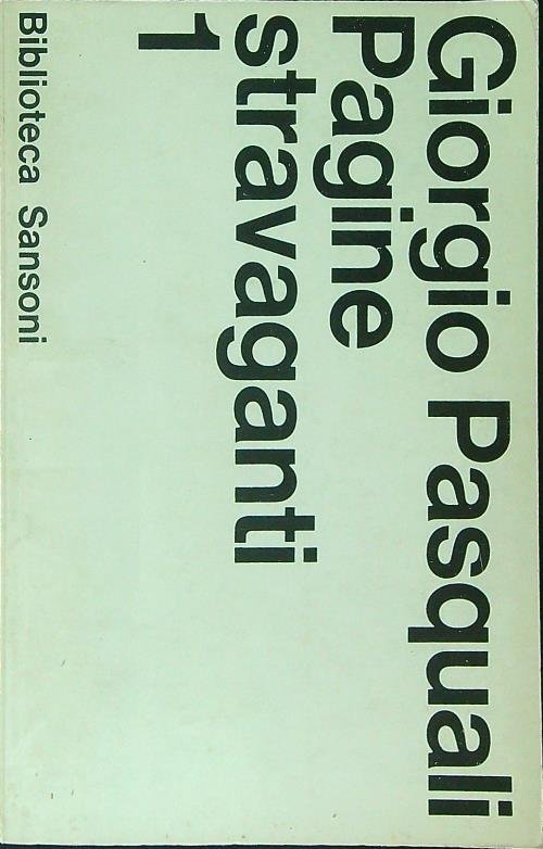 Pagine stravaganti 1 | Immagine principale