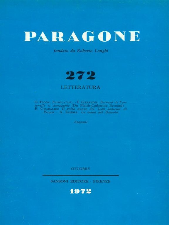 Paragone 272 anno XXIII - Letteratura