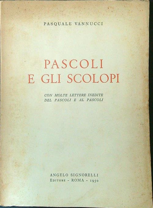 Pascoli e gli scolopi
