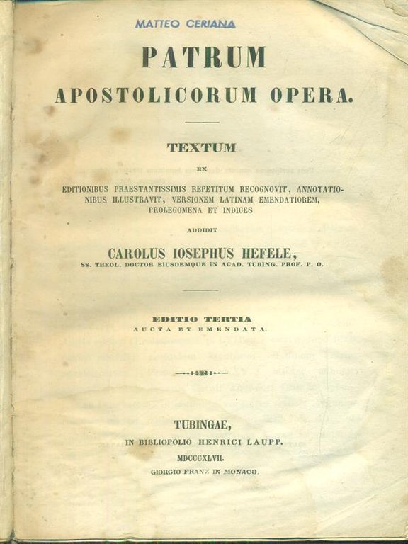 Patrum apostolicorum opera