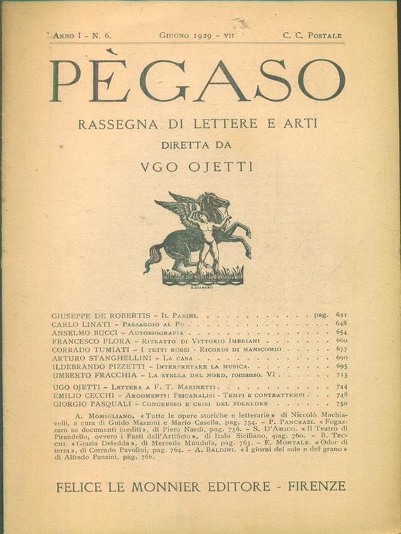 Pegaso n. 6/giugno 1929