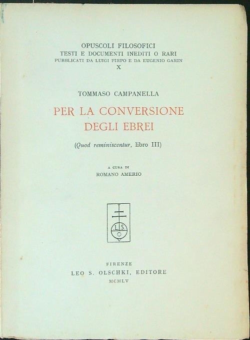 Per la conversione degli ebrei
