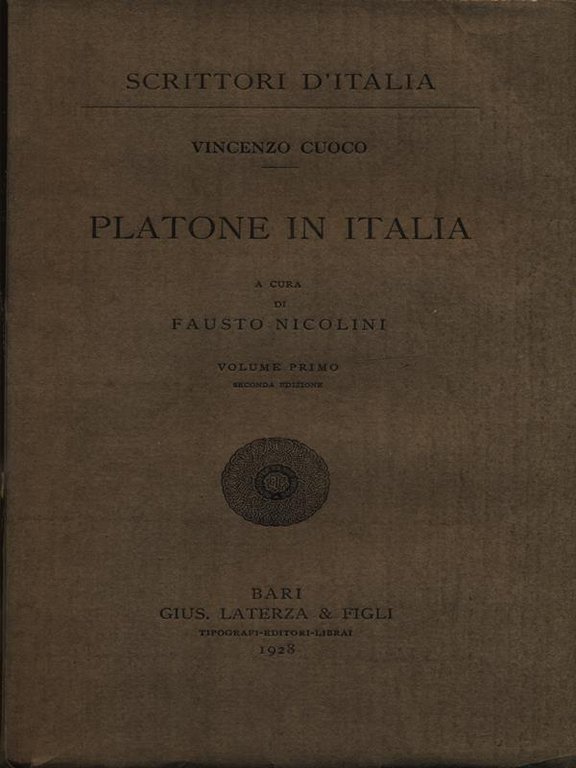 Platone in Italia vol. I