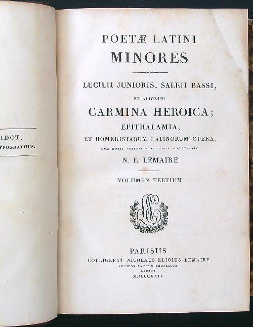 Poetae latini minores volumen tertium