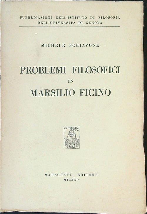 Problemi filosofici in Marsilio Ficino