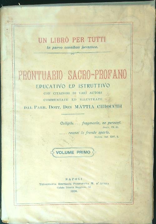 Prontuario sacro-profano Vol 1