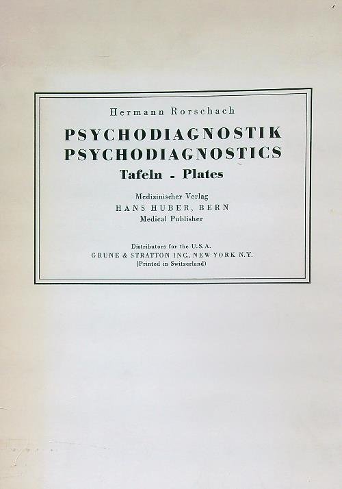 Psychodiagnostik. Psychodiagnostics. Tafeln - Plates