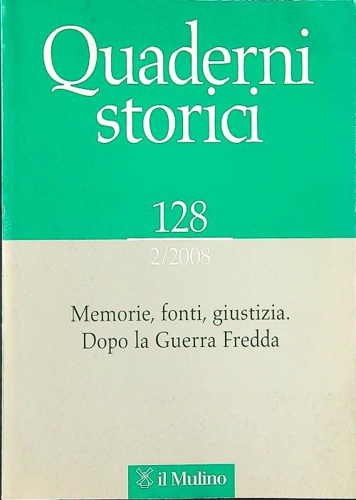 Quaderni storici n. 128 fascicolo 2/agosto 2008