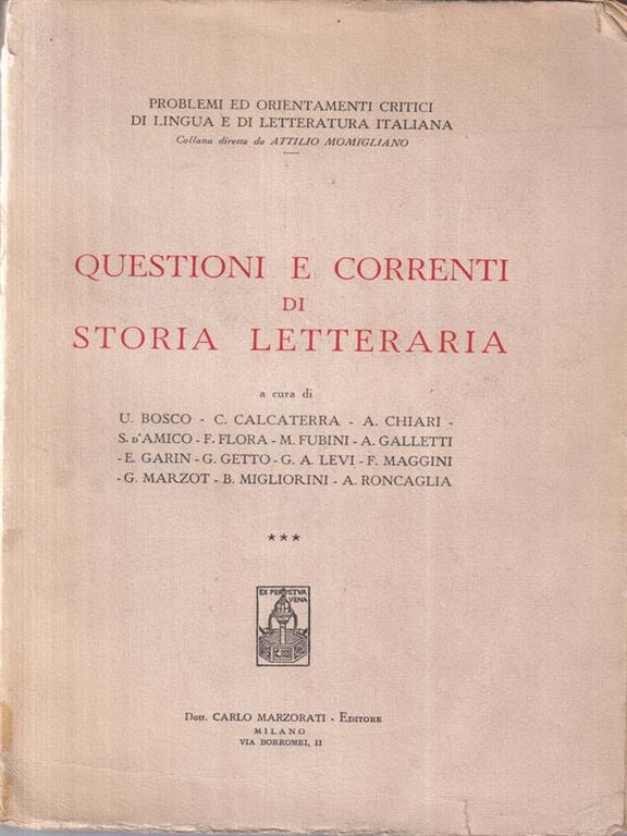 Questioni e correnti di storia letteraria | Immagine Gallery 2