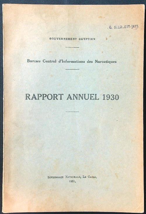 Rapport annuel 1930 | Immagine principale