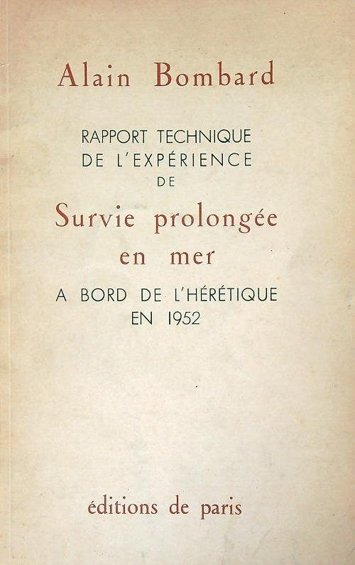 Rapport technique de l'experience de survie prolongee en mer | Immagine principale