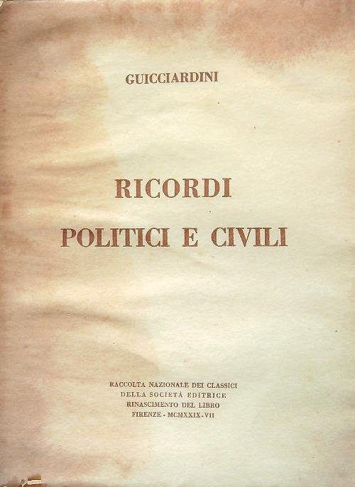 Ricordi politici e civili