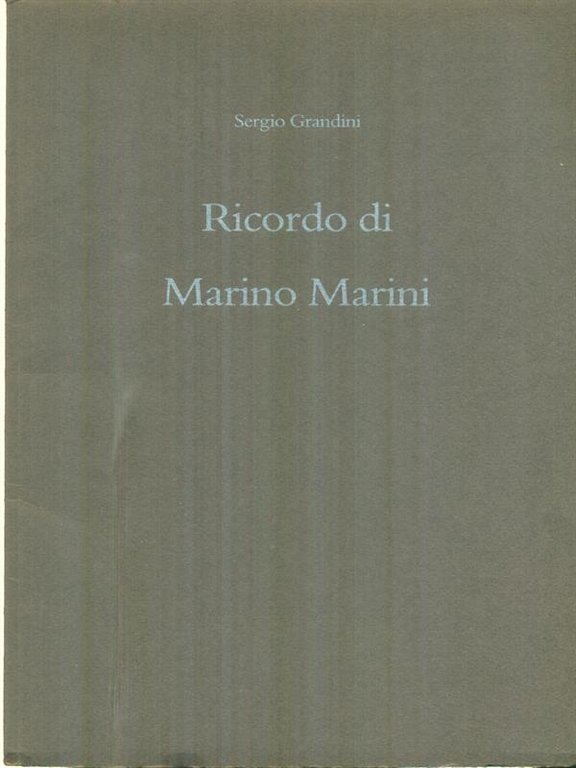 Ricordo di Marino Marini