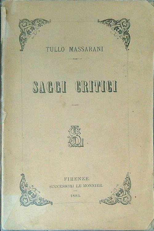 Saggi critici - DA RILEGARE