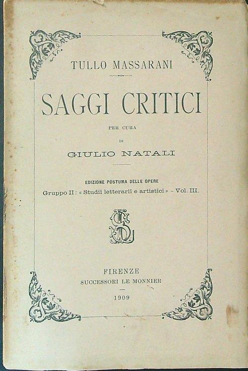 Saggi critici