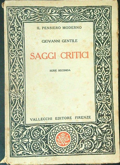 Saggi critici DA RILEGARE