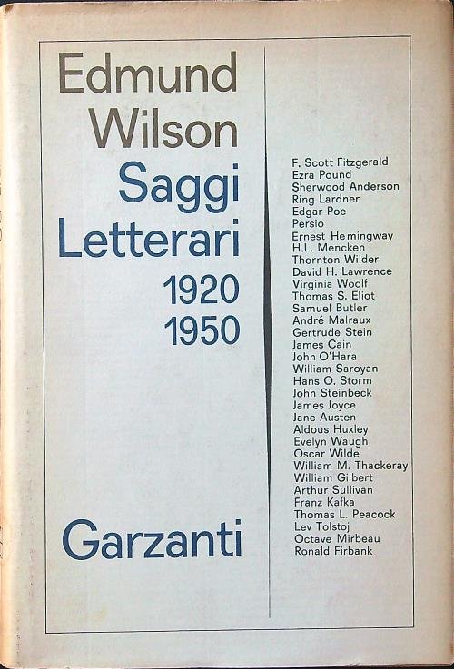Saggi letterari 1920-1950
