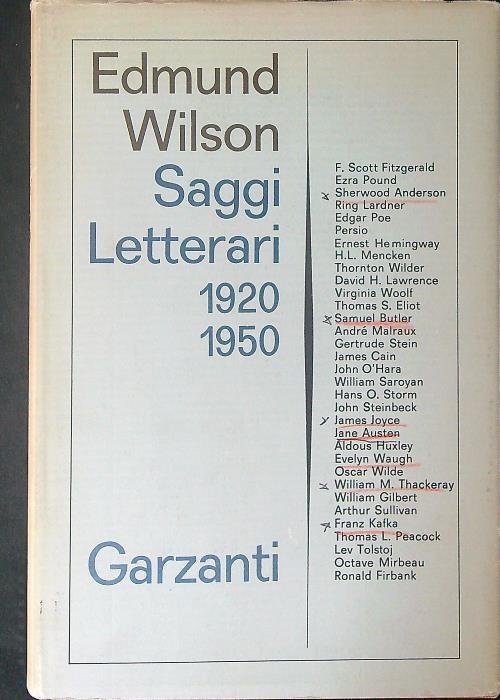 Saggi letterari 1920 1950