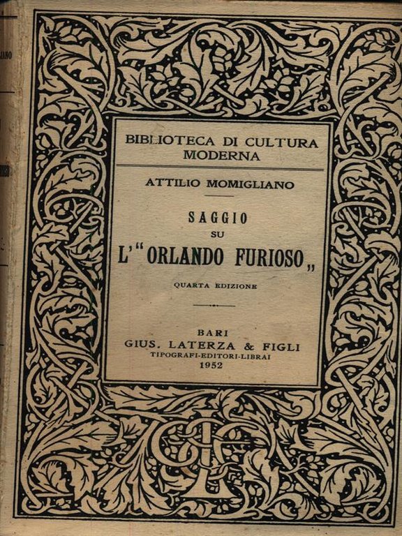 Saggio su l'Orlando Furioso