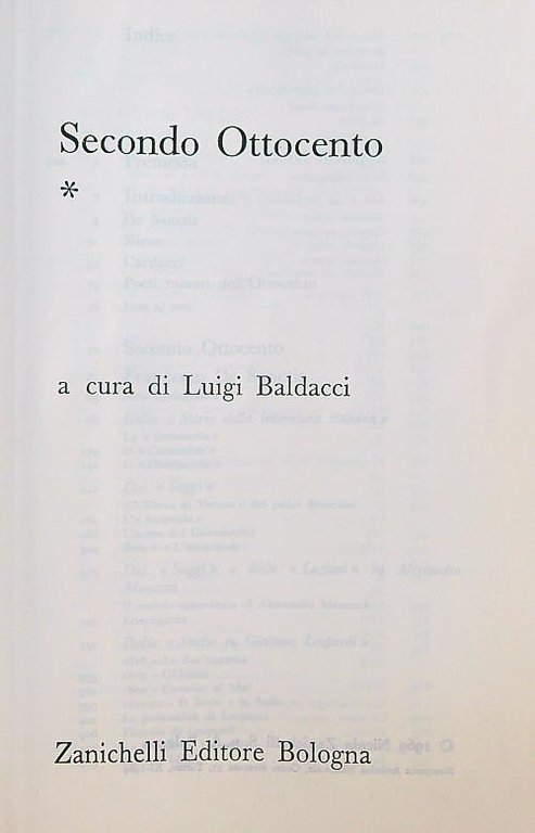 Secondo Ottocento I
