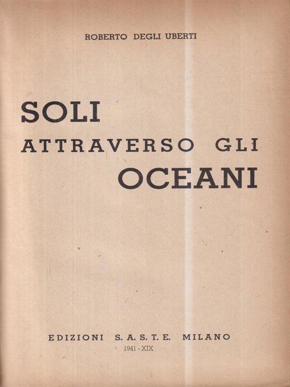 Soli attraverso gli oceani.