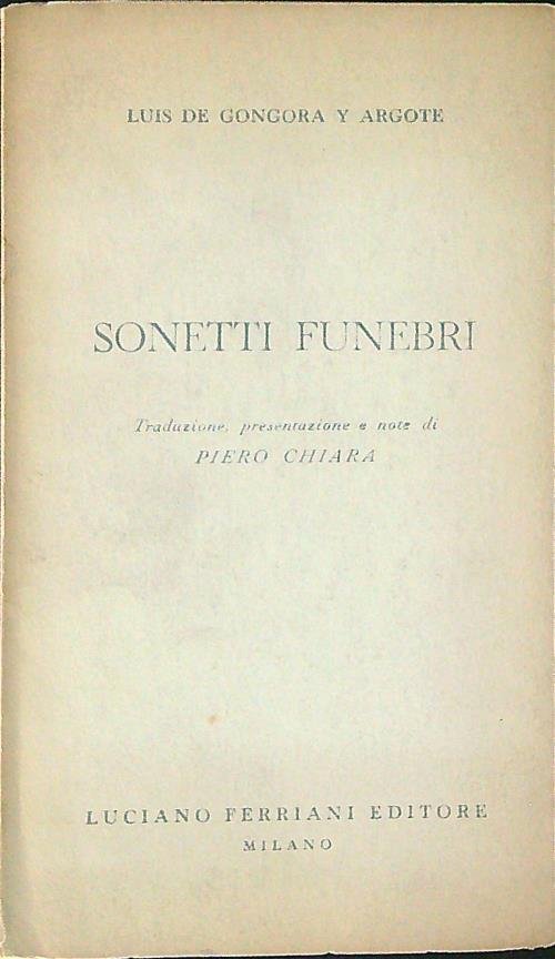Sonetti funebri