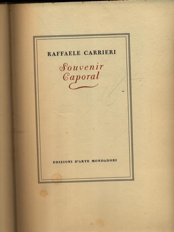 Souvenir Caporal | Immagine principale