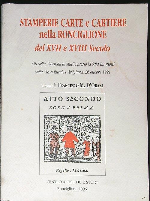 Stamperie carte e cartiere nella Ronciglione del XVII e XVIII …