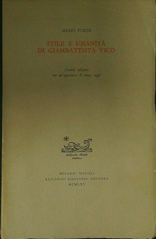Stile e umanita' di Giambattista Vico