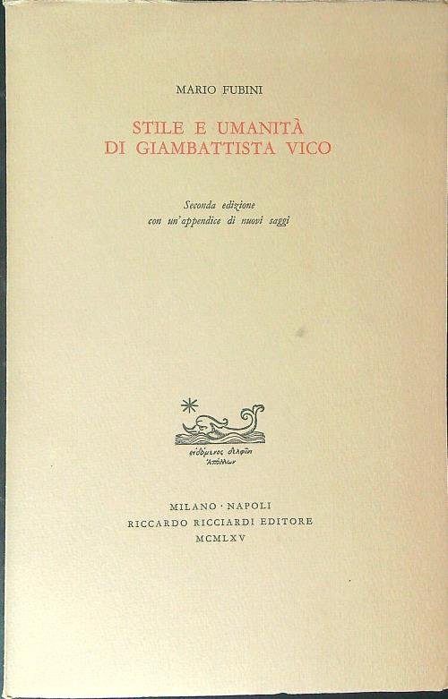 Stile e umanita' di Giambattista Vico