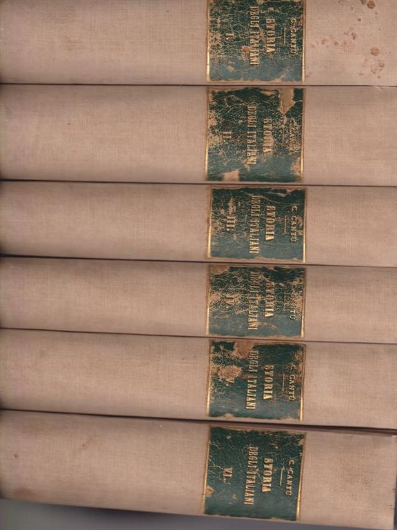 STORIA DEGLI ITALIANI - 6 VOLUMI - 1893/96