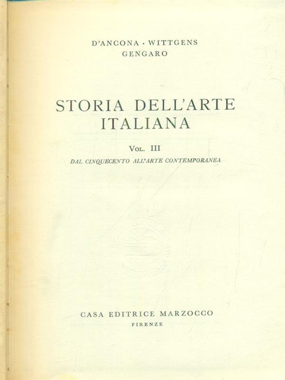 Storia dell'arte italiana 6vv