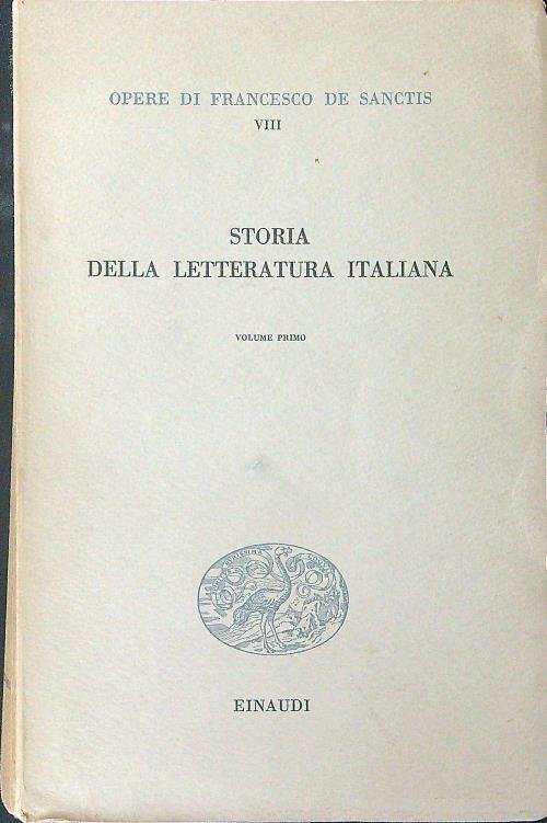 Storia della letteratura Italiana Vol 1