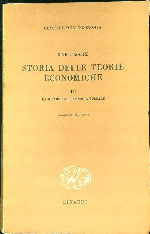 Storia delle teorie economiche 3vv