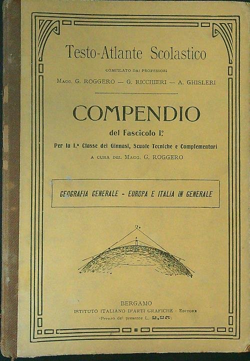 Testo-Atlante scolastico Compendio del Fascicolo I | Immagine principale