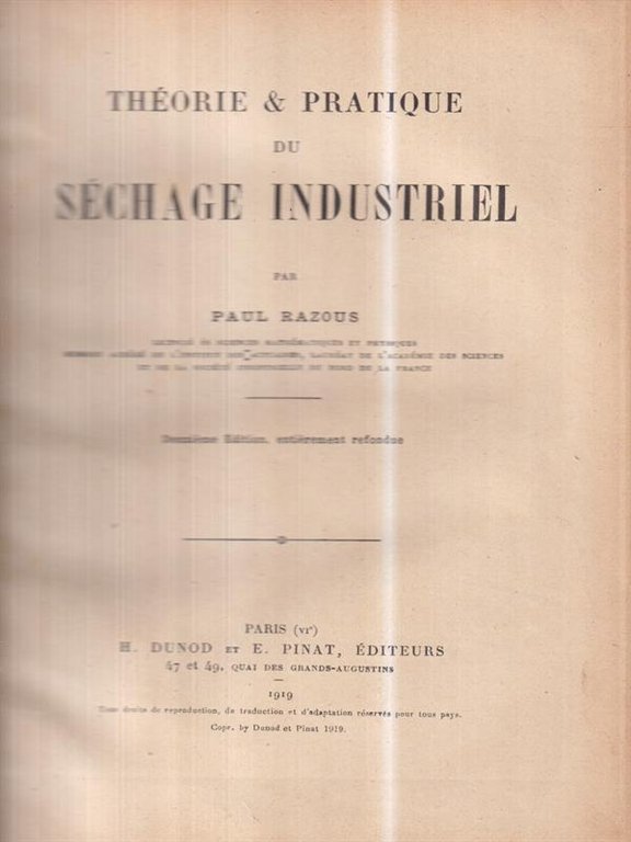 Theorie & pratique du sachage industriel