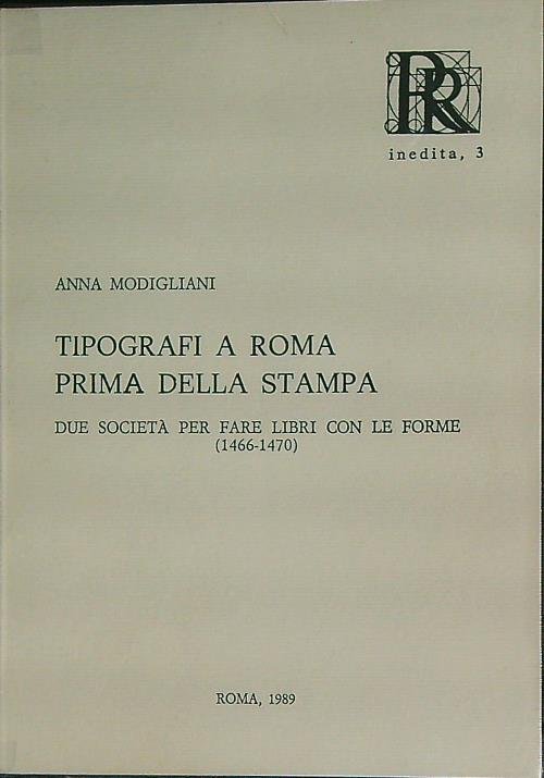 Tipografi a Roma prima della stampa
