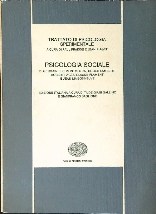 Trattato di psicologia sperimentale Psicologia sociale | Immagine Gallery 2
