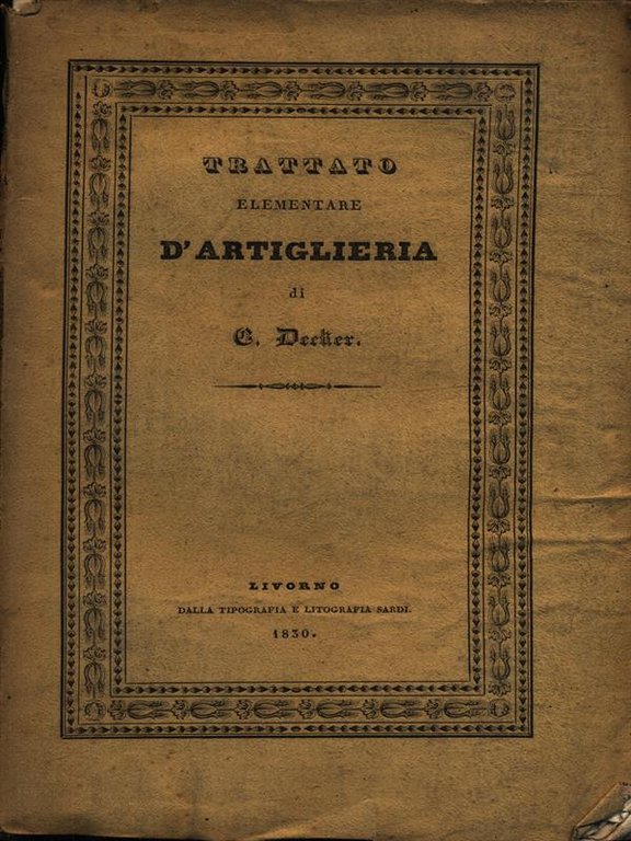 Trattato elementare d'artiglieria