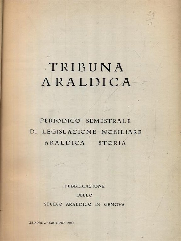 Tribuna araldica 1968-1969-1970