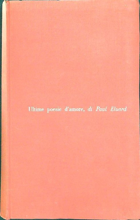Ultime poesie d'amore