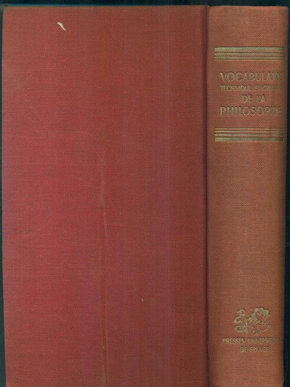 Vocabulaire technique et critique de la philosophie