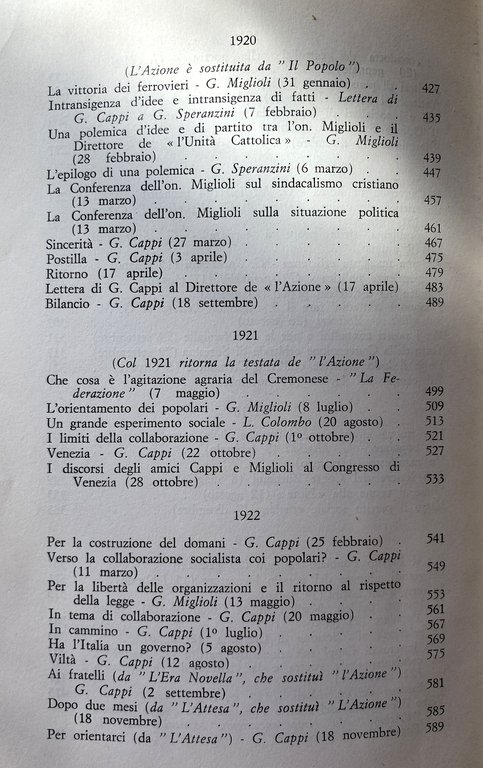 L'AZIONE: ANTOLOGIA DI SCRITTI 1905-1922