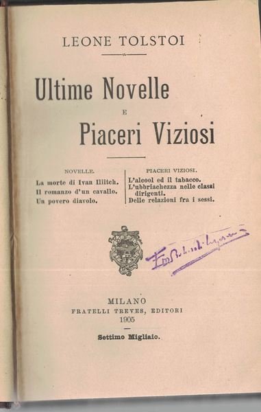 Ultime novelle e piaceri viziosi