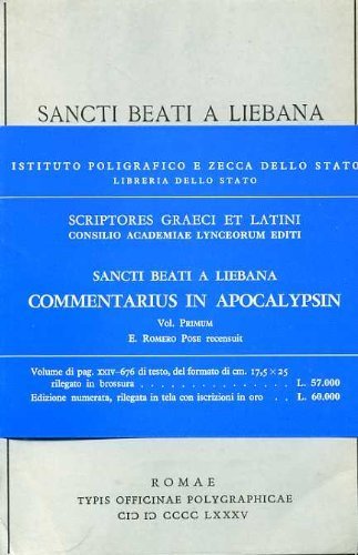 Sancti beati a Liebana. Commentarius in apocalypsin - vol. I