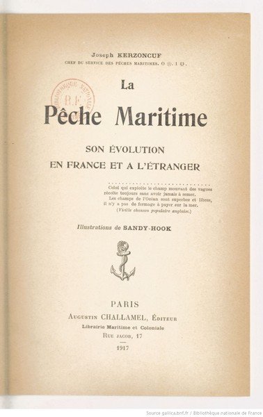 La Pêche Maritime, son èvolution en France et a l'ètranger